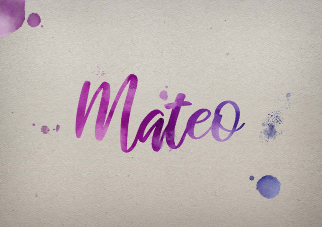 Free photo of Mateo Watercolor Name DP