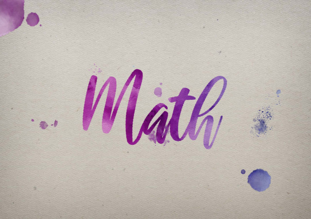 Free photo of Math Watercolor Name DP