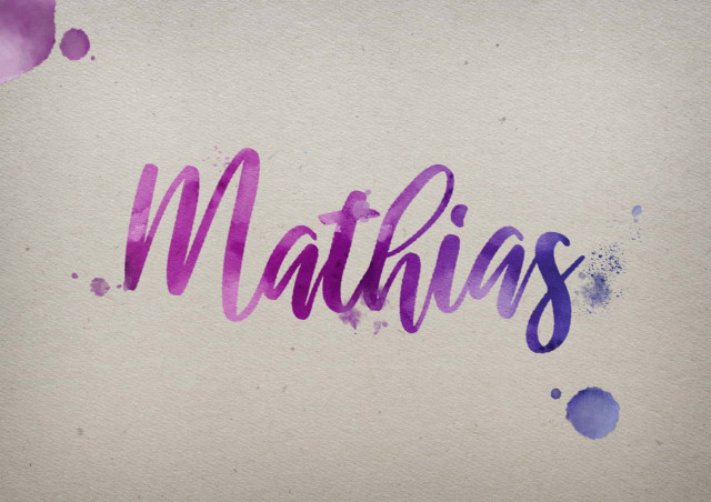 Free photo of Mathias Watercolor Name DP