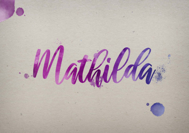 Free photo of Mathilda Watercolor Name DP