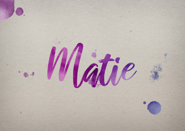 Free photo of Matie Watercolor Name DP