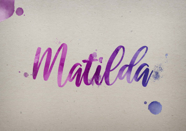 Free photo of Matilda Watercolor Name DP