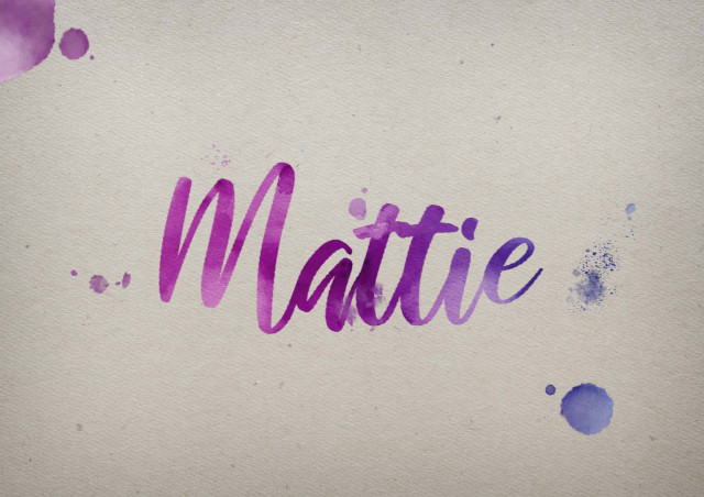 Free photo of Mattie Watercolor Name DP