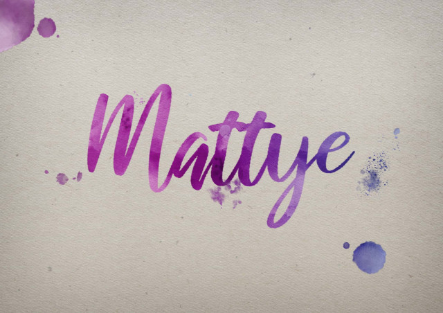 Free photo of Mattye Watercolor Name DP