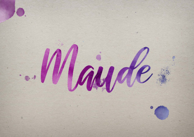 Free photo of Maude Watercolor Name DP