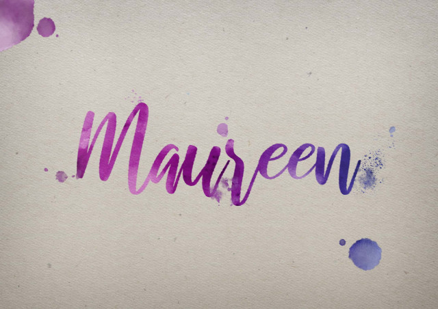 Free photo of Maureen Watercolor Name DP