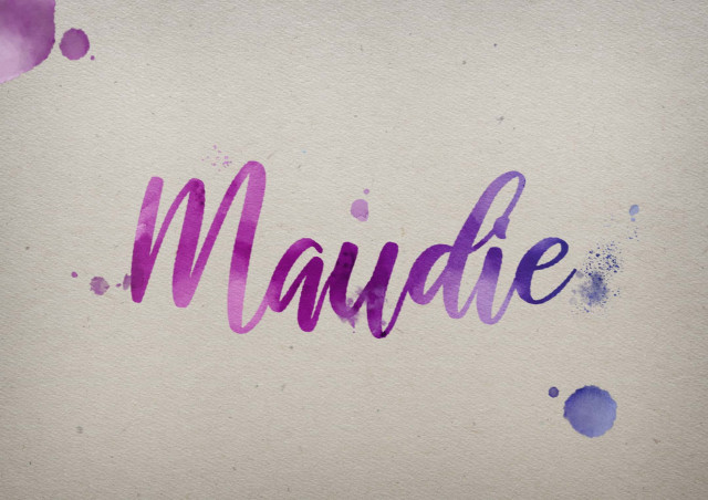 Free photo of Maudie Watercolor Name DP