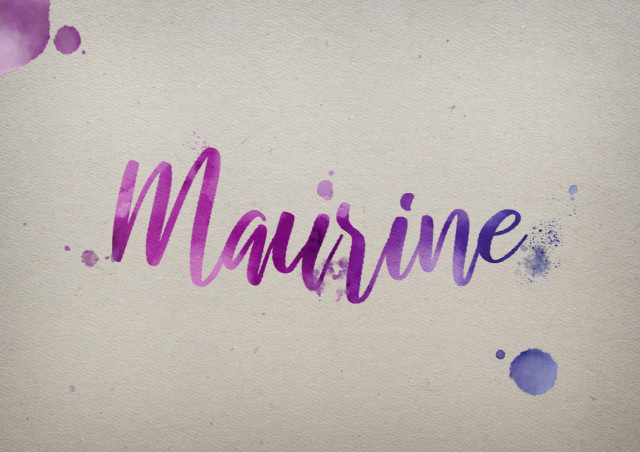Free photo of Maurine Watercolor Name DP