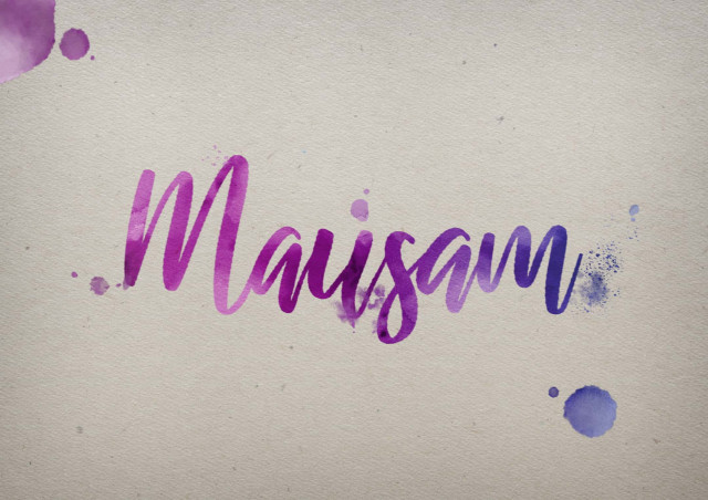 Free photo of Mausam Watercolor Name DP