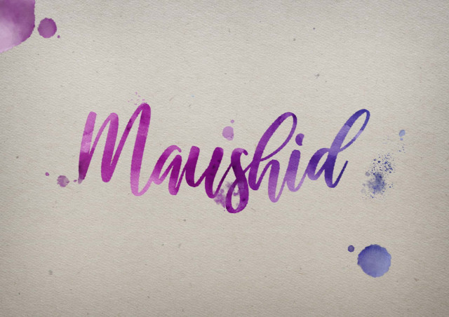 Free photo of Maushid Watercolor Name DP