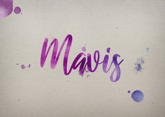 Free photo of Mavis Watercolor Name DP