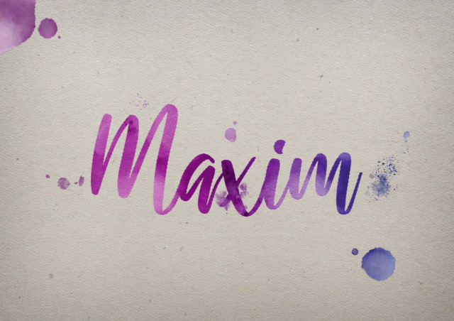 Free photo of Maxim Watercolor Name DP