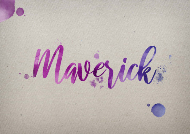 Free photo of Maverick Watercolor Name DP