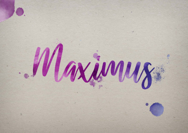 Free photo of Maximus Watercolor Name DP