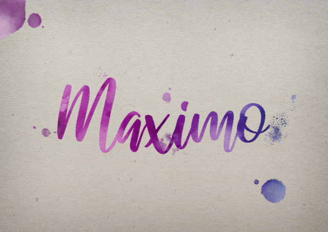 Free photo of Maximo Watercolor Name DP