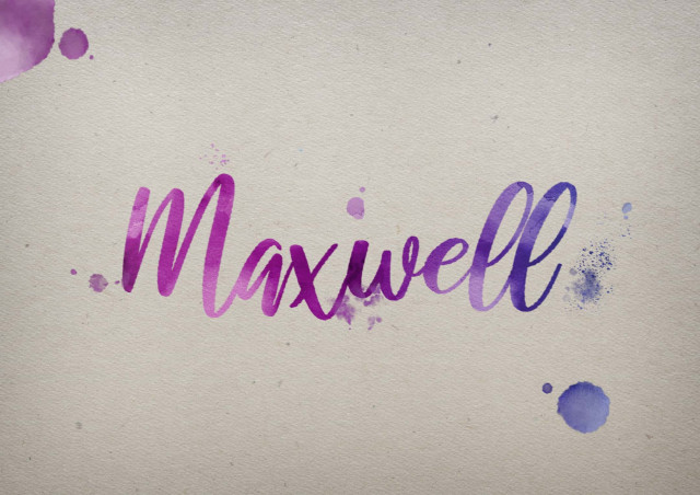 Free photo of Maxwell Watercolor Name DP