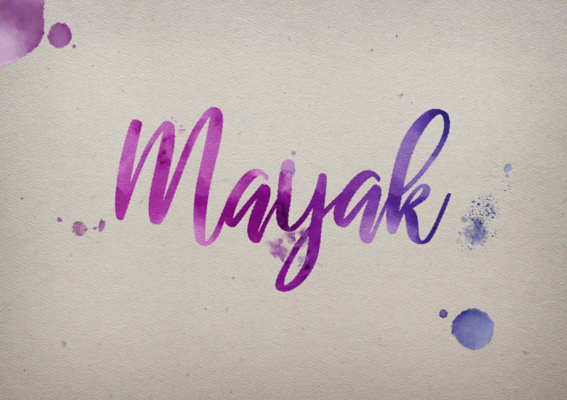 Free photo of Mayak Watercolor Name DP