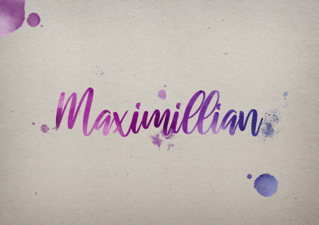 Free photo of Maximillian Watercolor Name DP