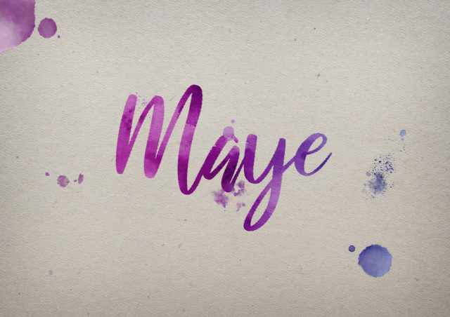 Free photo of Maye Watercolor Name DP