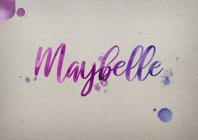Free photo of Maybelle Watercolor Name DP