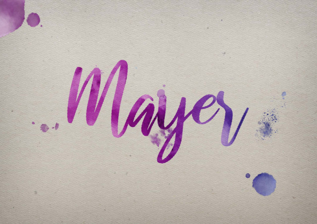 Free photo of Mayer Watercolor Name DP