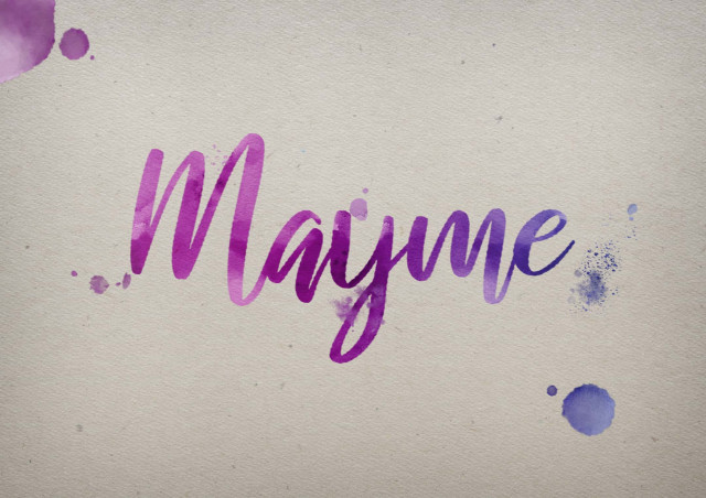 Free photo of Mayme Watercolor Name DP