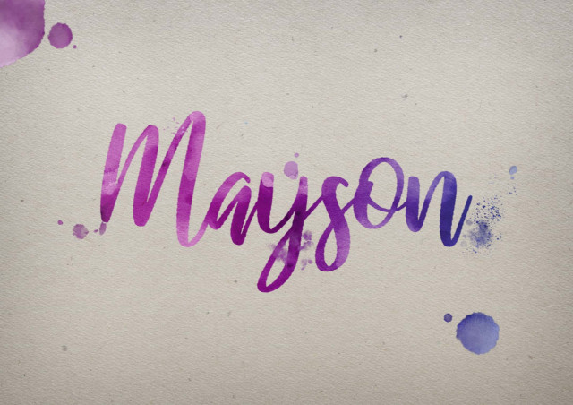 Free photo of Mayson Watercolor Name DP