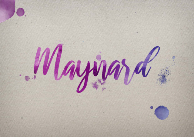 Free photo of Maynard Watercolor Name DP