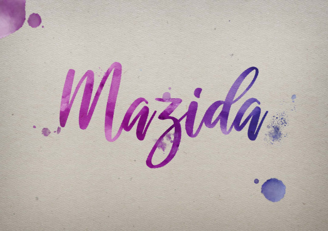 Free photo of Mazida Watercolor Name DP