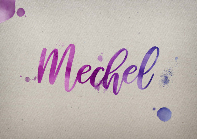 Free photo of Mechel Watercolor Name DP