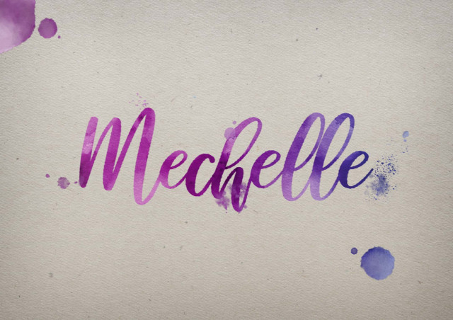 Free photo of Mechelle Watercolor Name DP