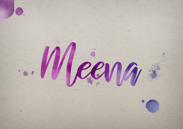 Free photo of Meena Watercolor Name DP