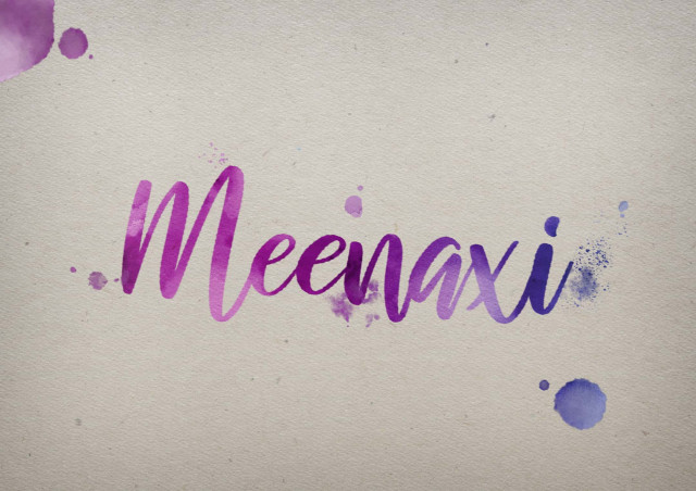 Free photo of Meenaxi Watercolor Name DP