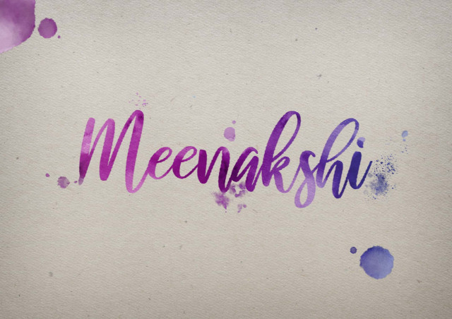 Free photo of Meenakshi Watercolor Name DP