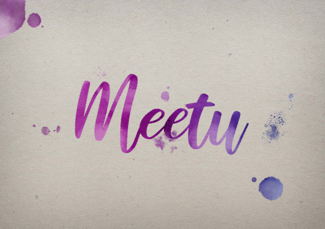 Free photo of Meetu Watercolor Name DP