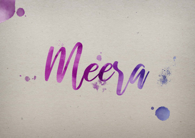 Free photo of Meera Watercolor Name DP