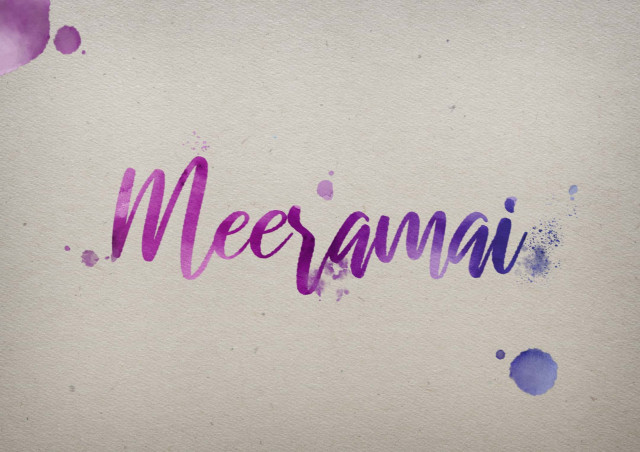 Free photo of Meeramai Watercolor Name DP