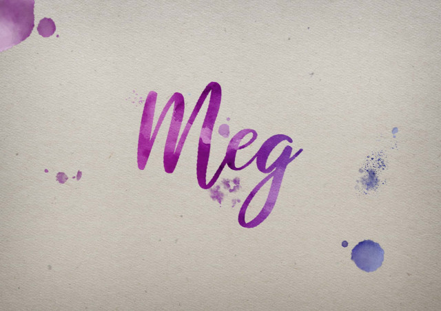 Free photo of Meg Watercolor Name DP