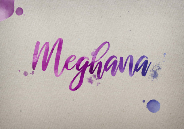 Free photo of Meghana Watercolor Name DP