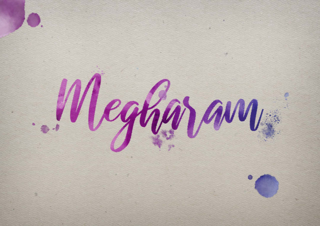 Free photo of Megharam Watercolor Name DP