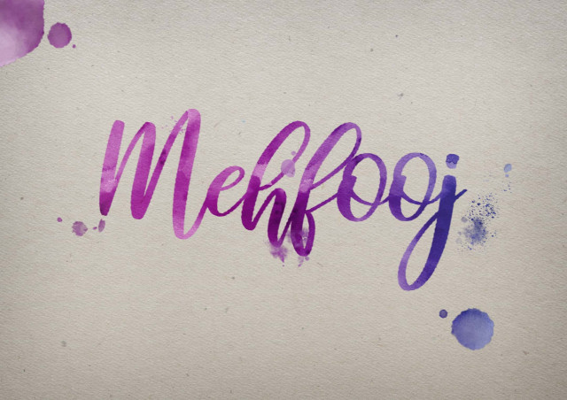 Free photo of Mehfooj Watercolor Name DP