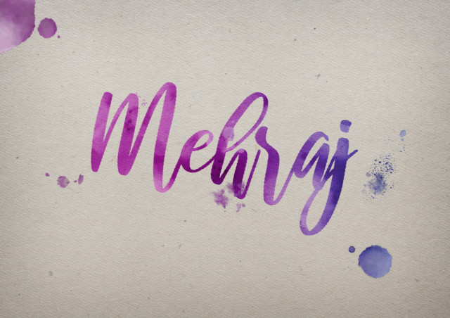 Free photo of Mehraj Watercolor Name DP