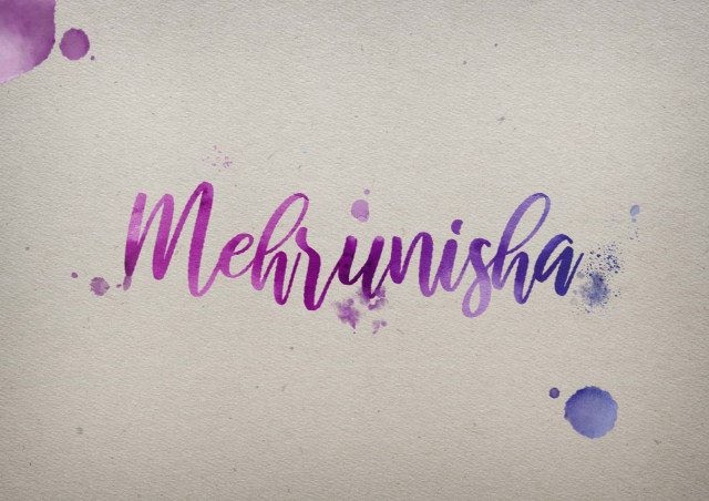 Free photo of Mehrunisha Watercolor Name DP