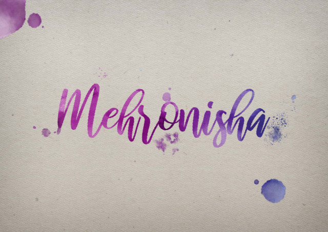 Free photo of Mehronisha Watercolor Name DP