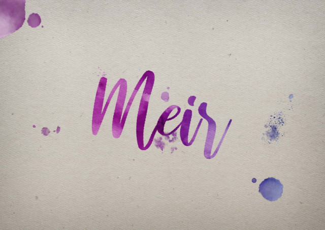 Free photo of Meir Watercolor Name DP