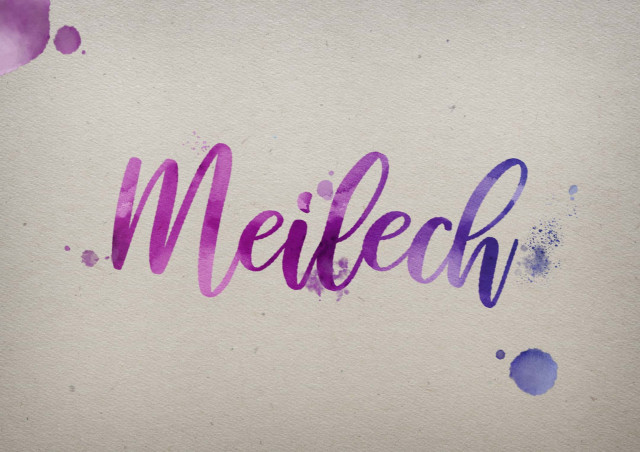 Free photo of Meilech Watercolor Name DP