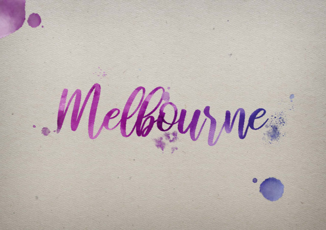 Free photo of Melbourne Watercolor Name DP