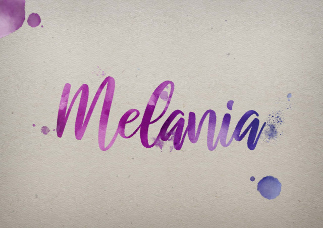 Free photo of Melania Watercolor Name DP
