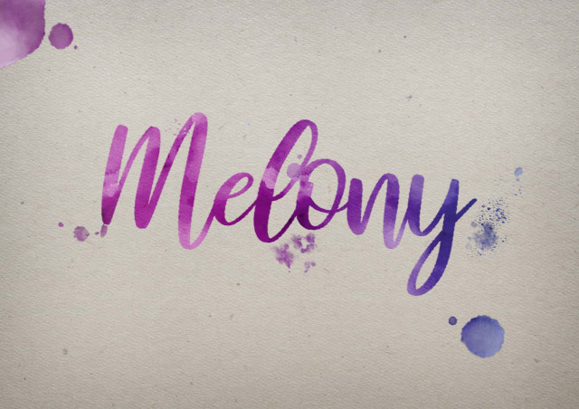 Free photo of Melony Watercolor Name DP
