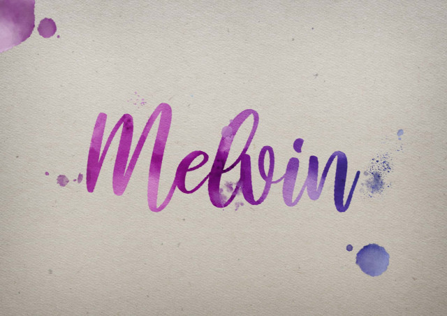 Free photo of Melvin Watercolor Name DP